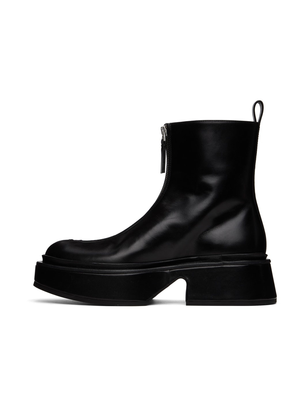 Black Wedge Platform Boots - 3