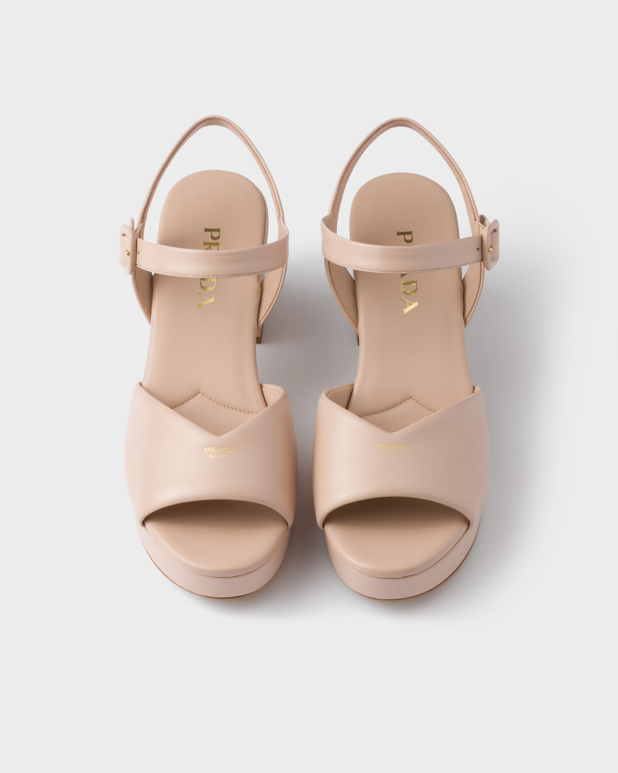 Padded nappa leather sandals - 3
