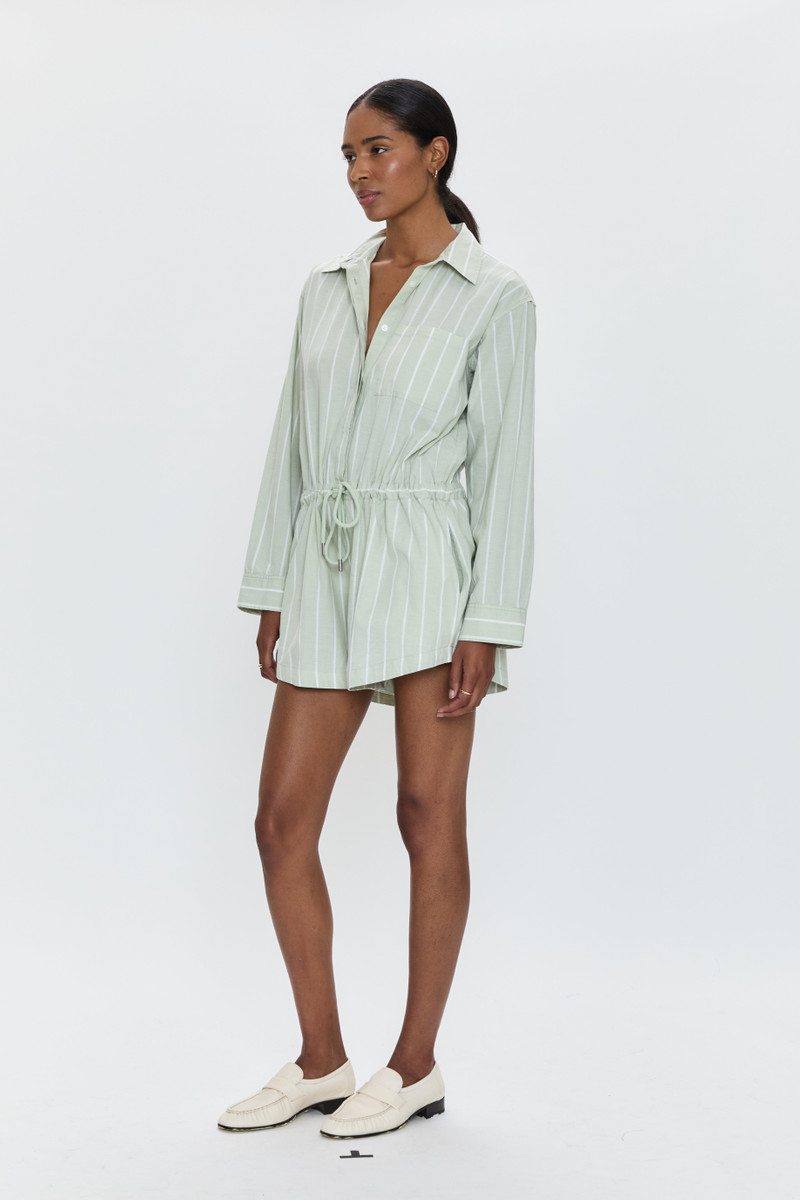 AMELIE ROMPER- PISTACHIO STRIPE 3