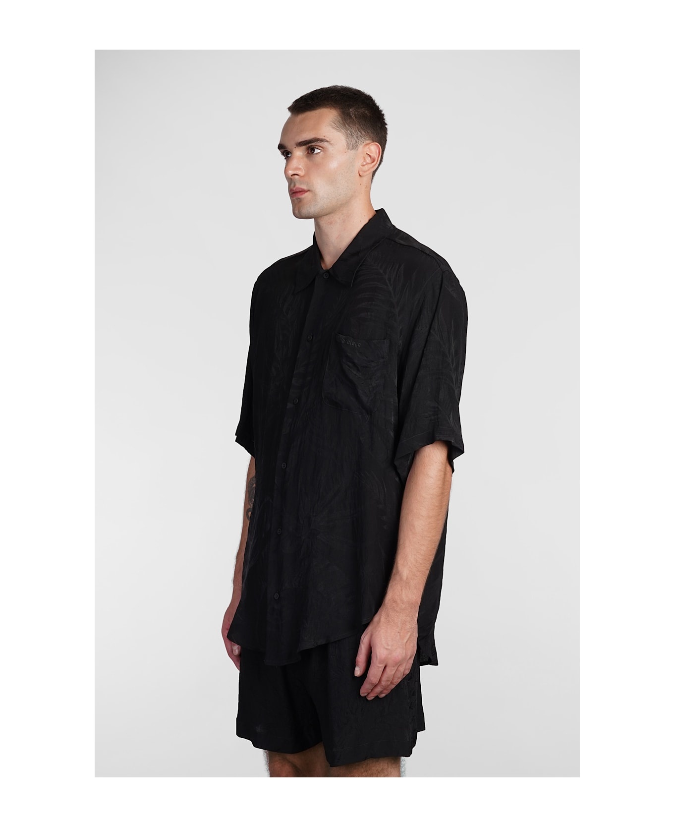 Shirt In Black Silk - 4