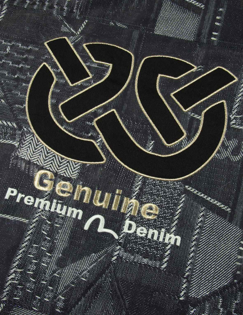 WHEEL OF WISDOM AND SEAGULL EMBROIDERY REGULAR FIT DENIM JACKET 13