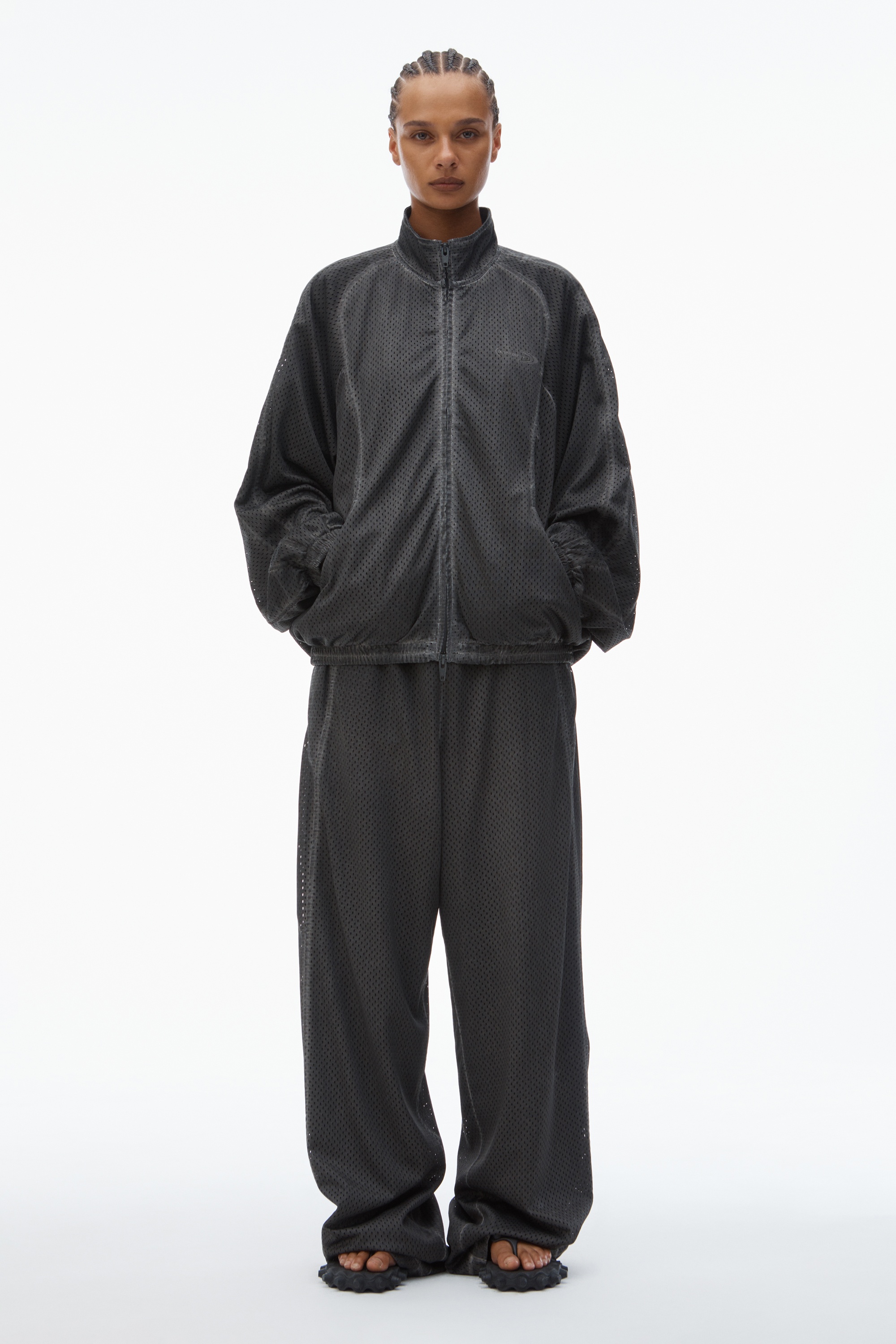 Track Jacket in Perforated Mesh - 2