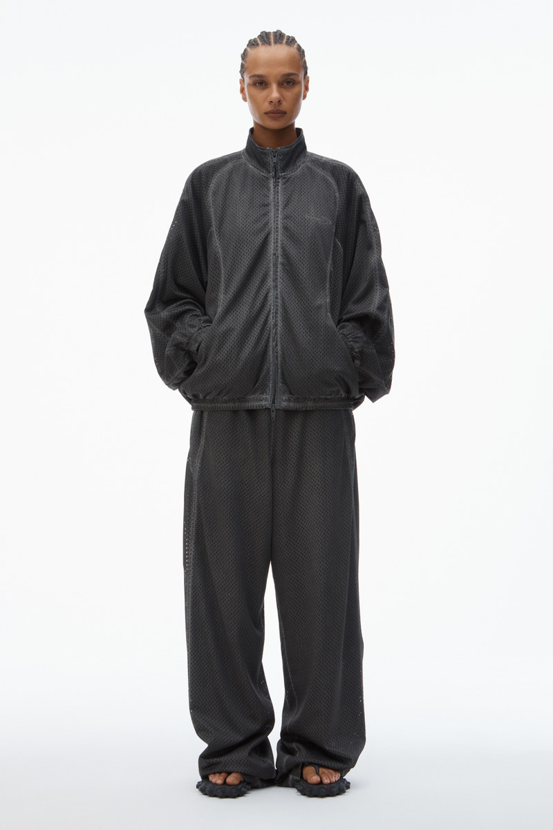 Alexander Wang Track Jacket in Perforated Mesh outlook