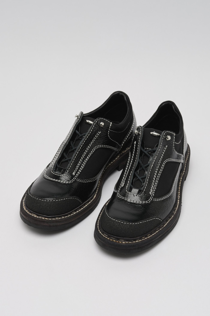 Cyber Derby Black Cracked Patent Leather 6