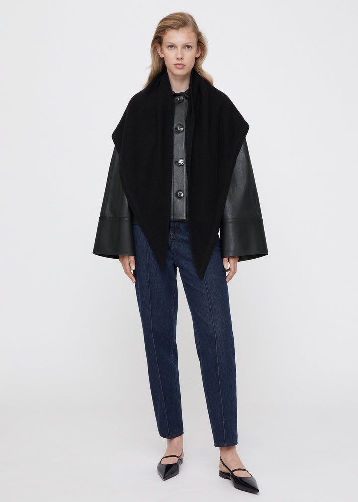 Triangle cashmere scarf black - 3