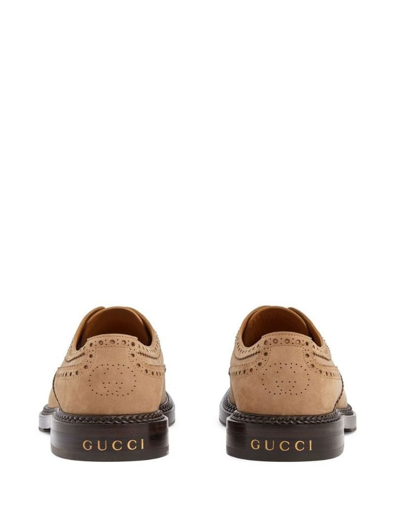 logo suede brogues 3