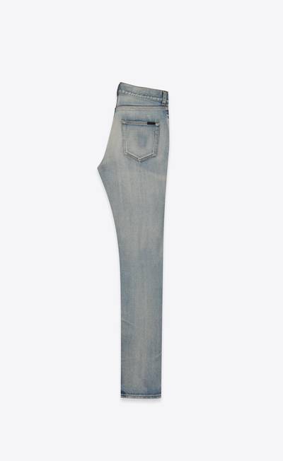 SAINT LAURENT skinny-fit jeans in light fall blue denim outlook