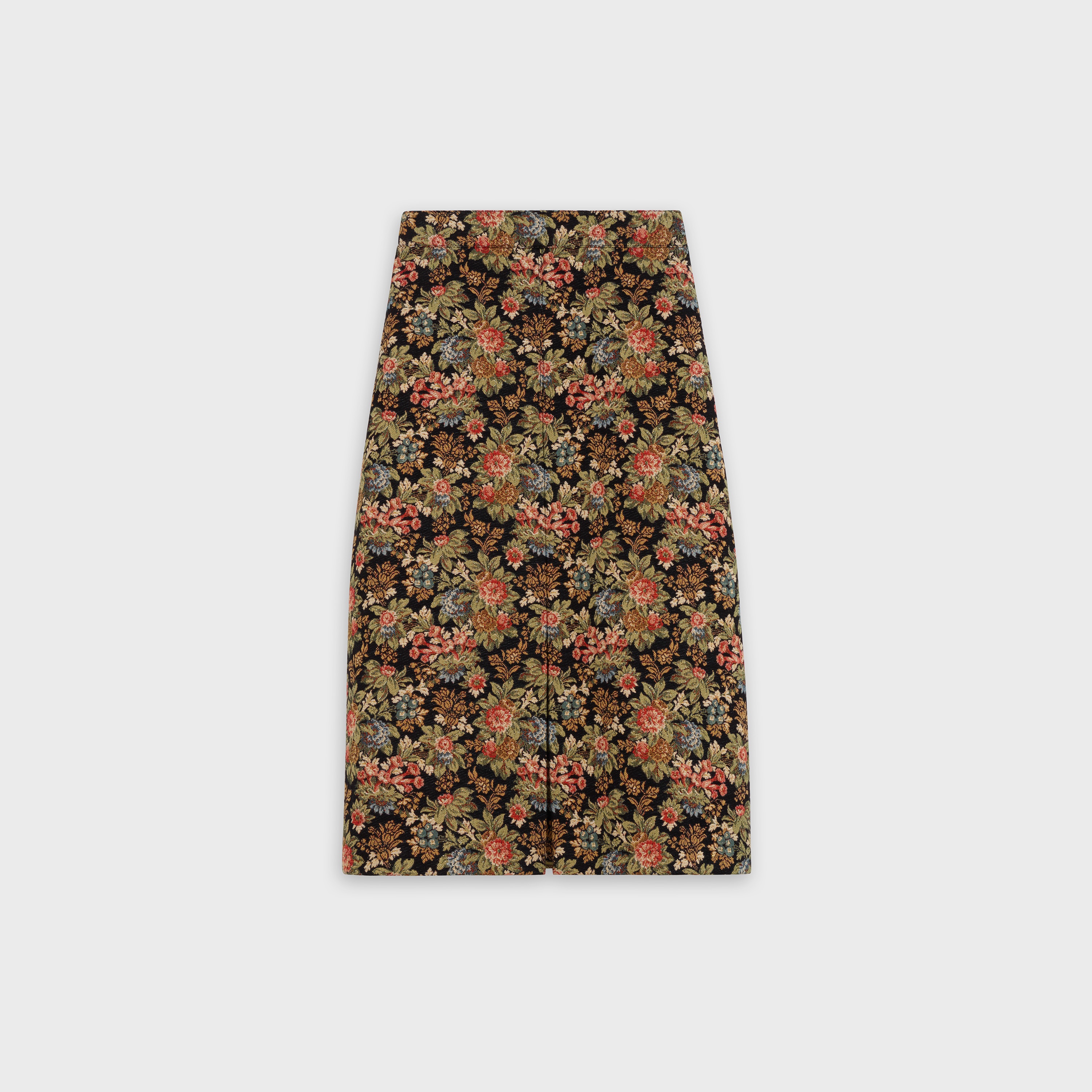 BOX PLEAT SKIRT WITH FLORAL TAPESTRY EMBROIDERY - 1