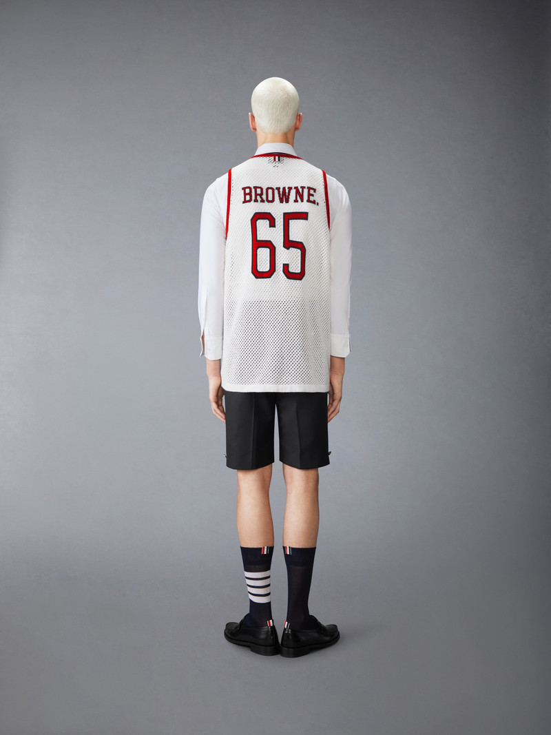 INTARSIA CASHMERE MESH BASKETBALL JERSEY 4