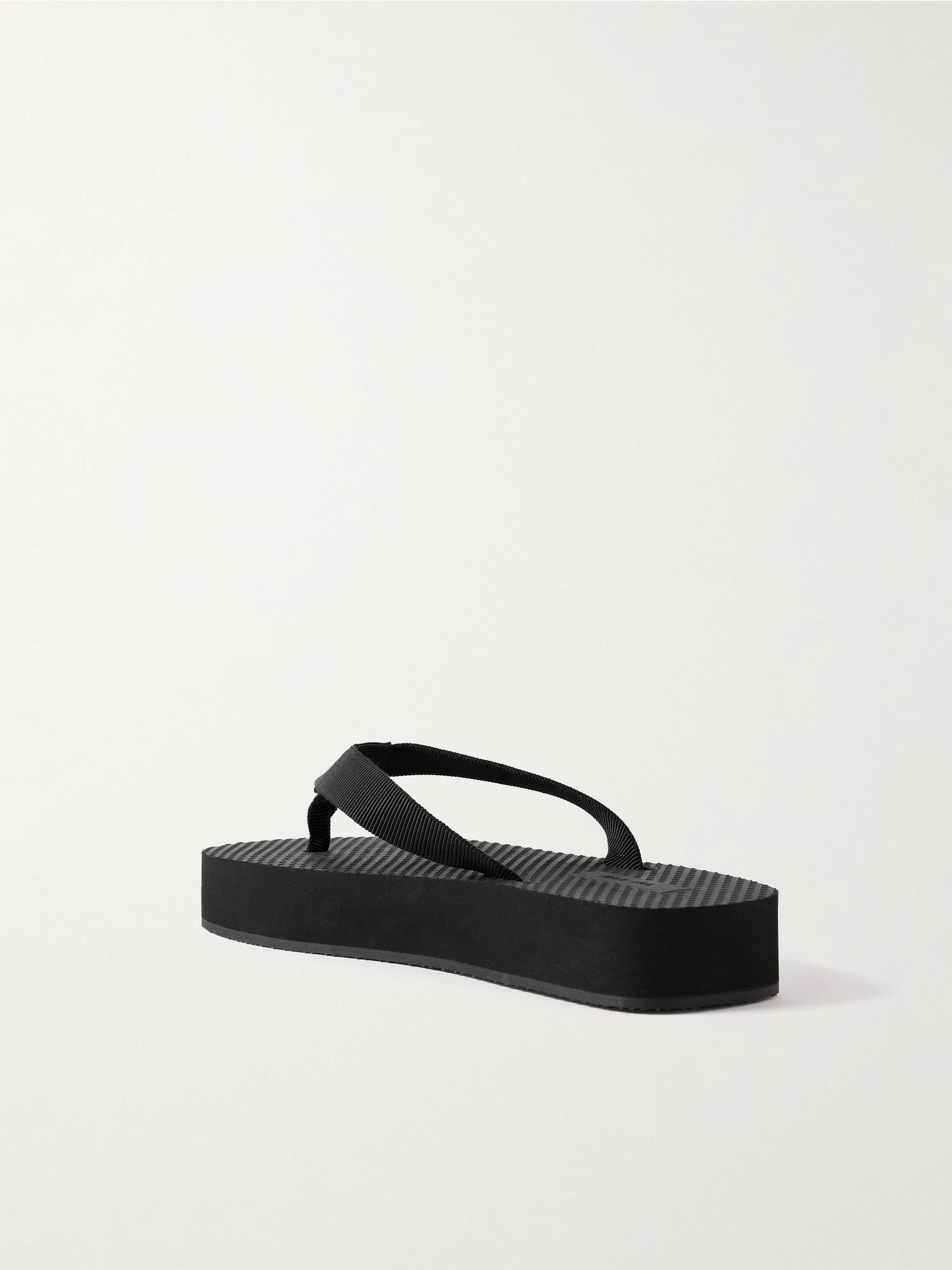 Dune cotton-blend grosgrain platform flip flops Black - 3