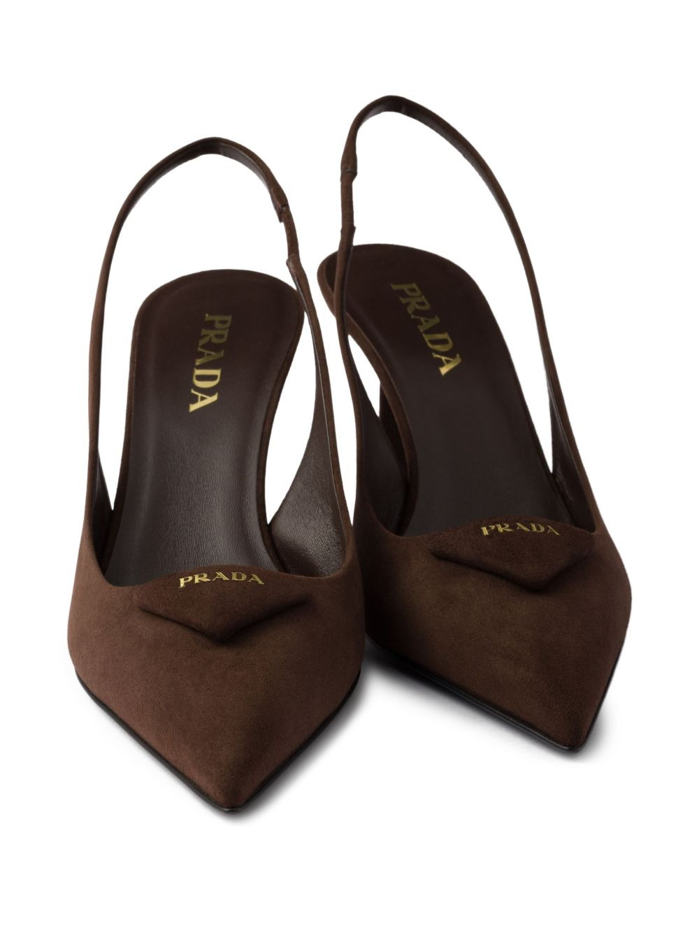 75mm slingback triangle-logo pumps - 5