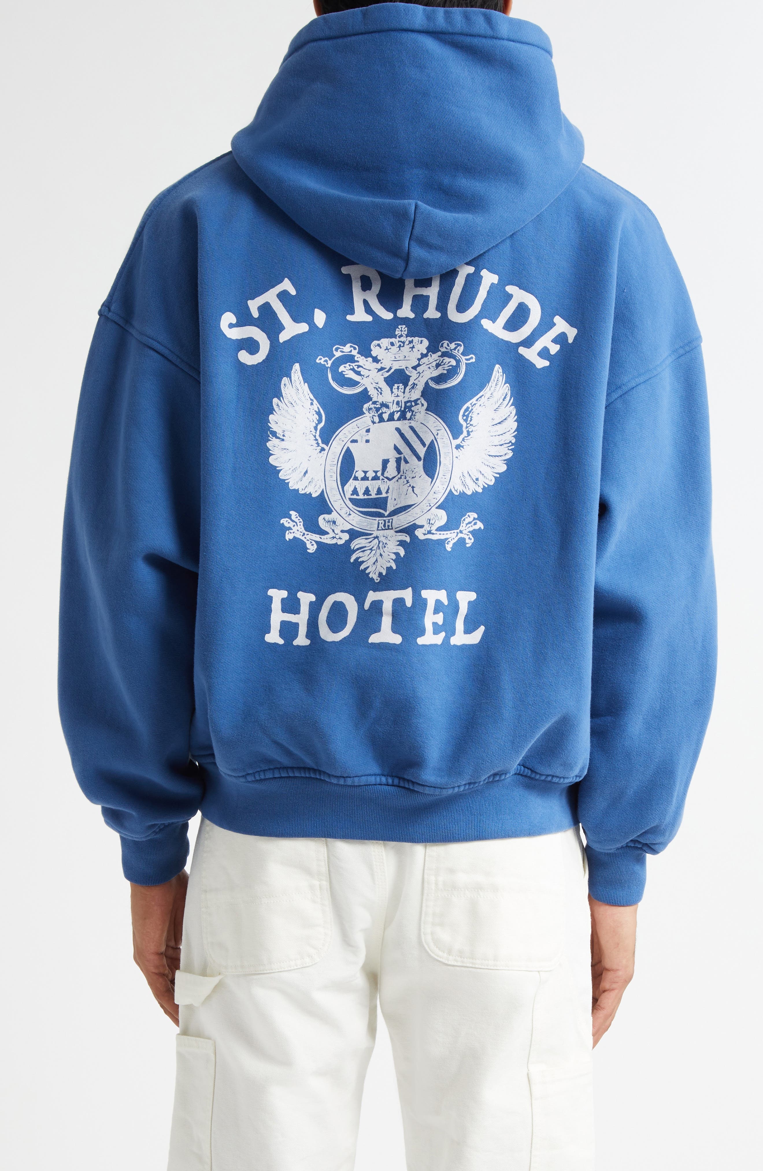 St. Rhude Seal Fleece Graphic Hoodie in Royal Blue 0605 at Nordstrom - 2