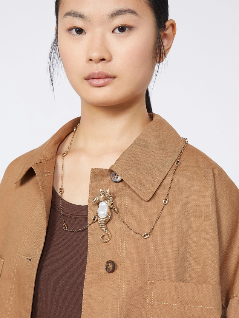 GIORNO Metallic necklace with pin pendant - GOLD 3