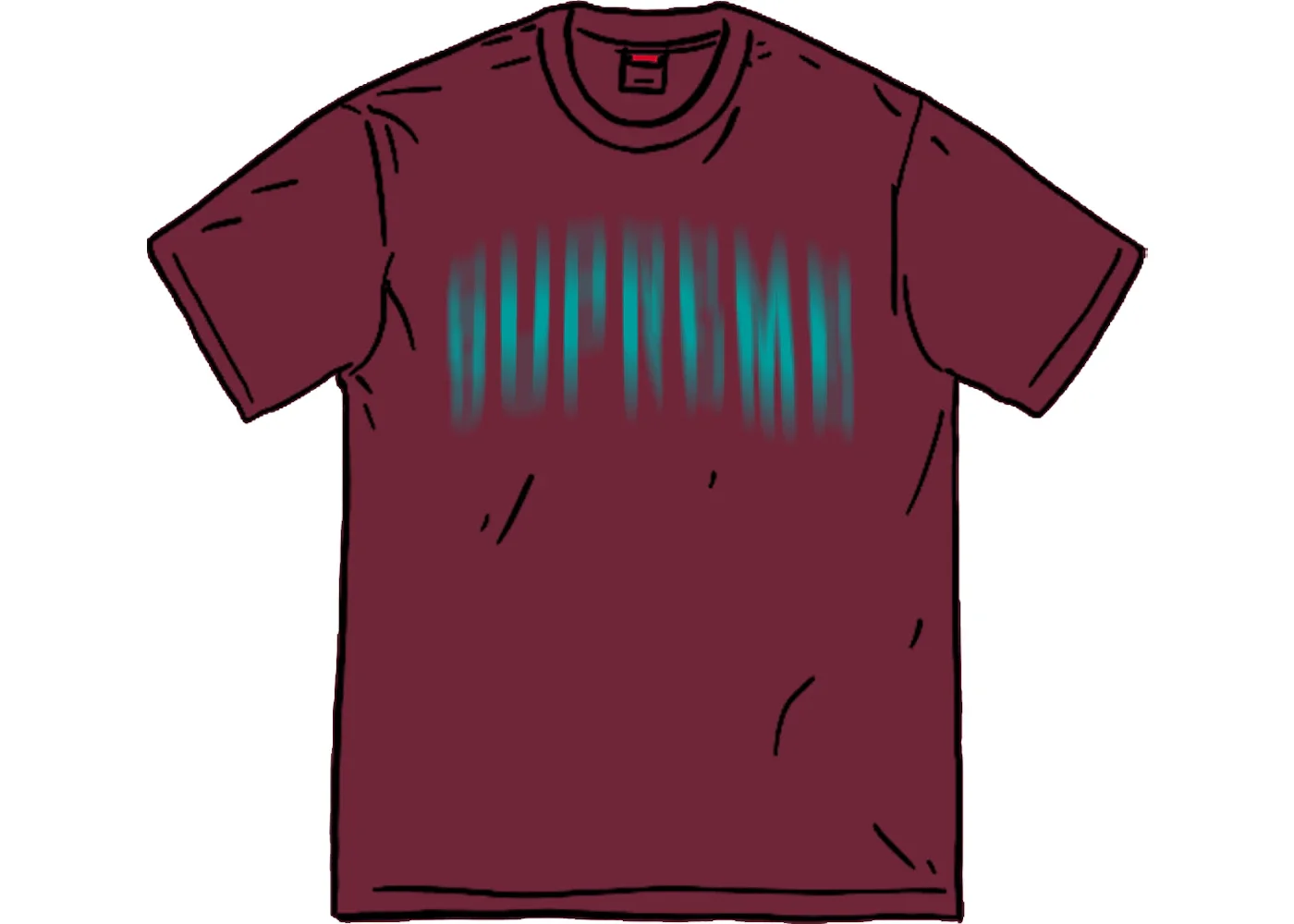 Supreme Blurred Arc S/S Top Plum - 1