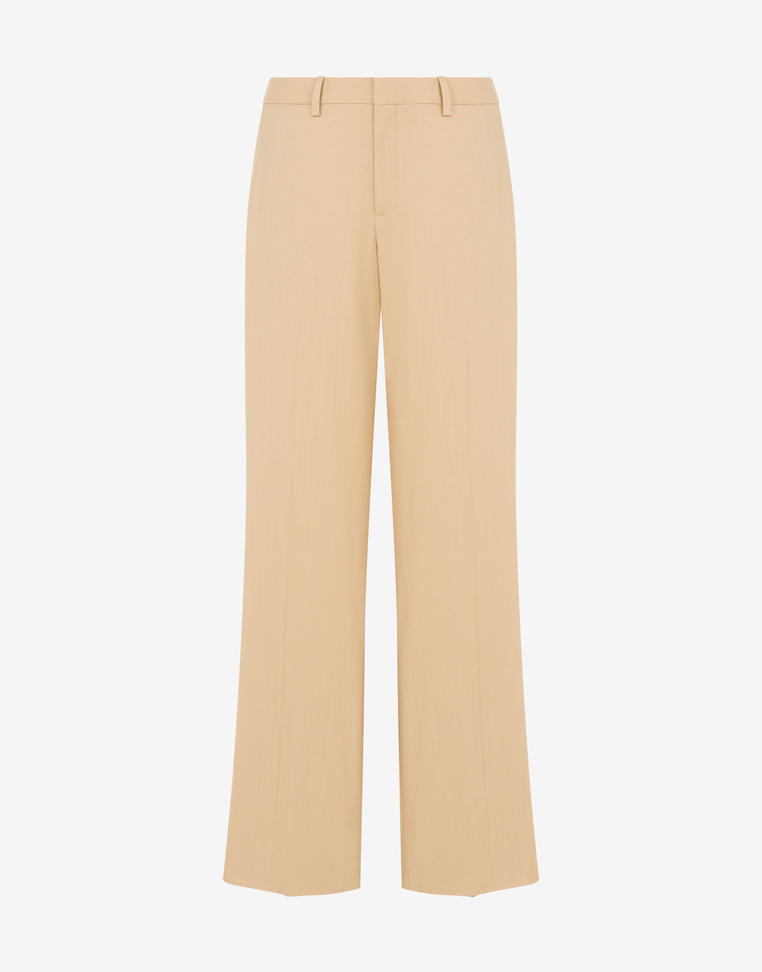 STRETCH GABARDINE WIDE TROUSERS - 1