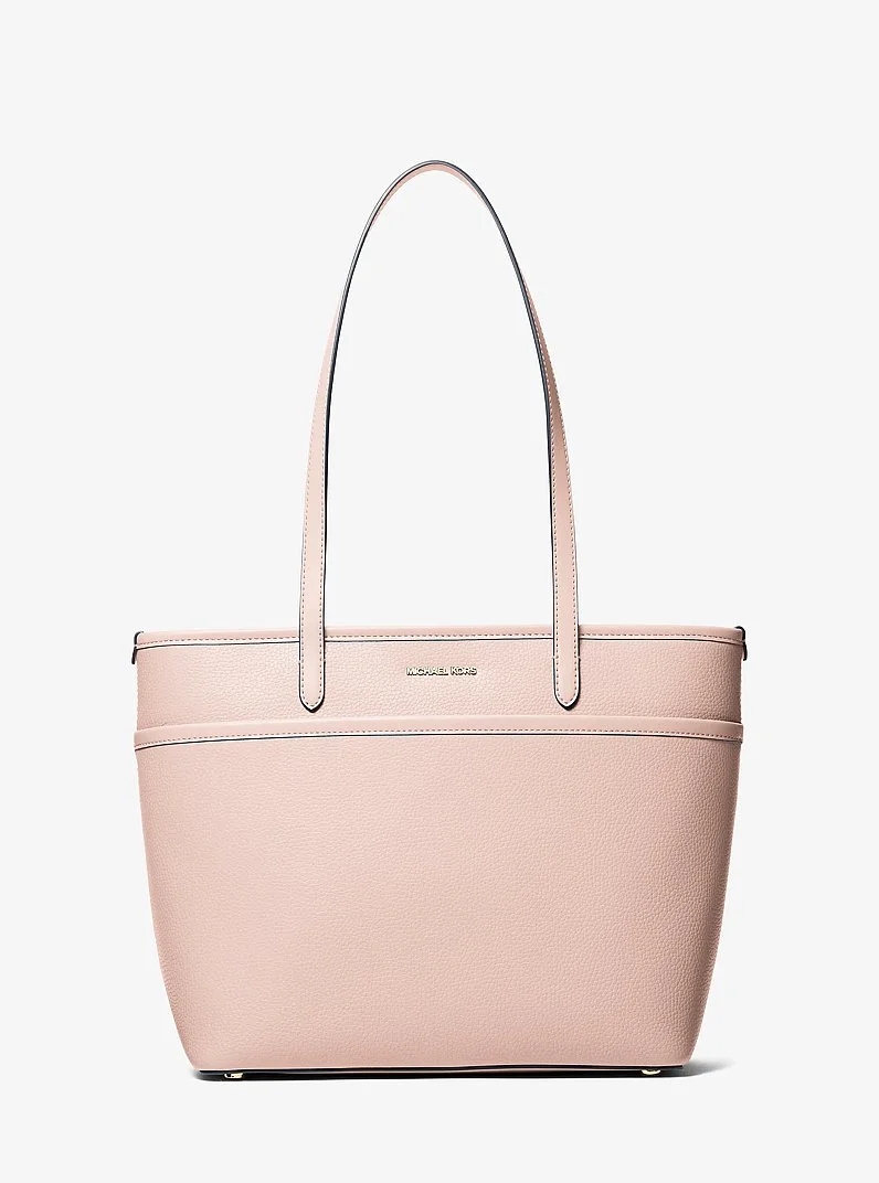 Marlowe Medium Pebbled Leather Pocket Tote Bag - 1