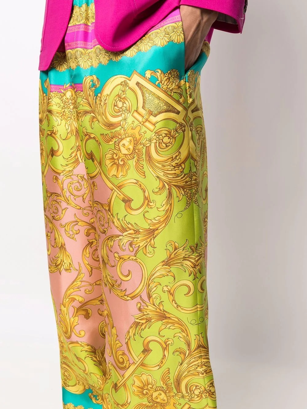 baroque-print palazzo trousers - 5