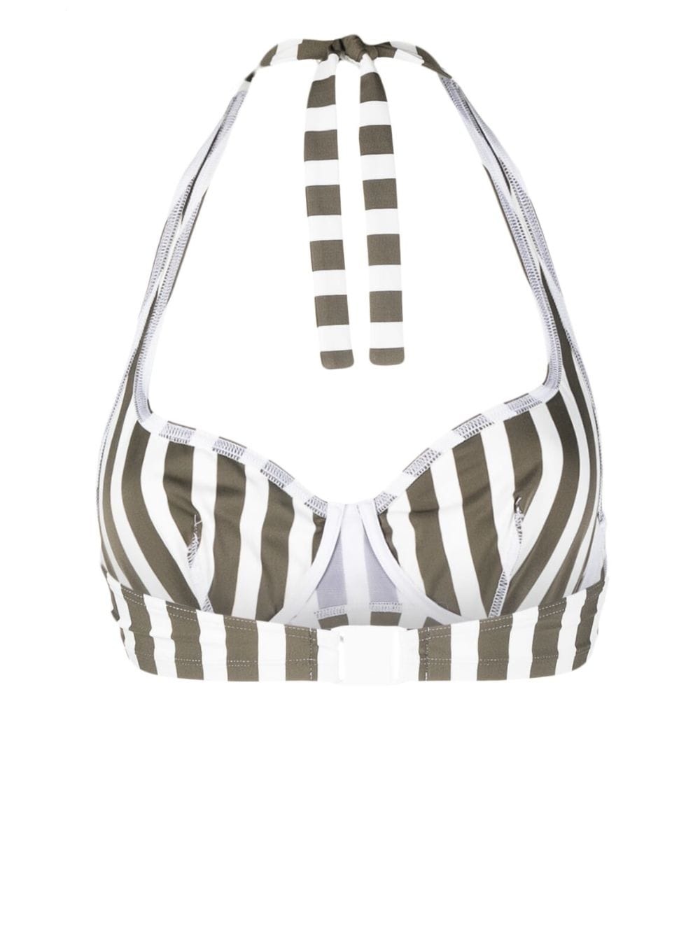 Corazon striped halterneck bikini top - 2