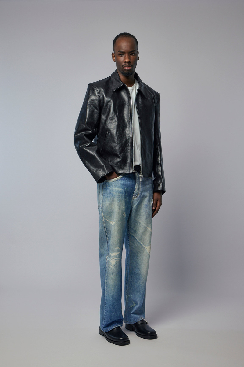 Our Legacy Leather Mini Jacket outlook