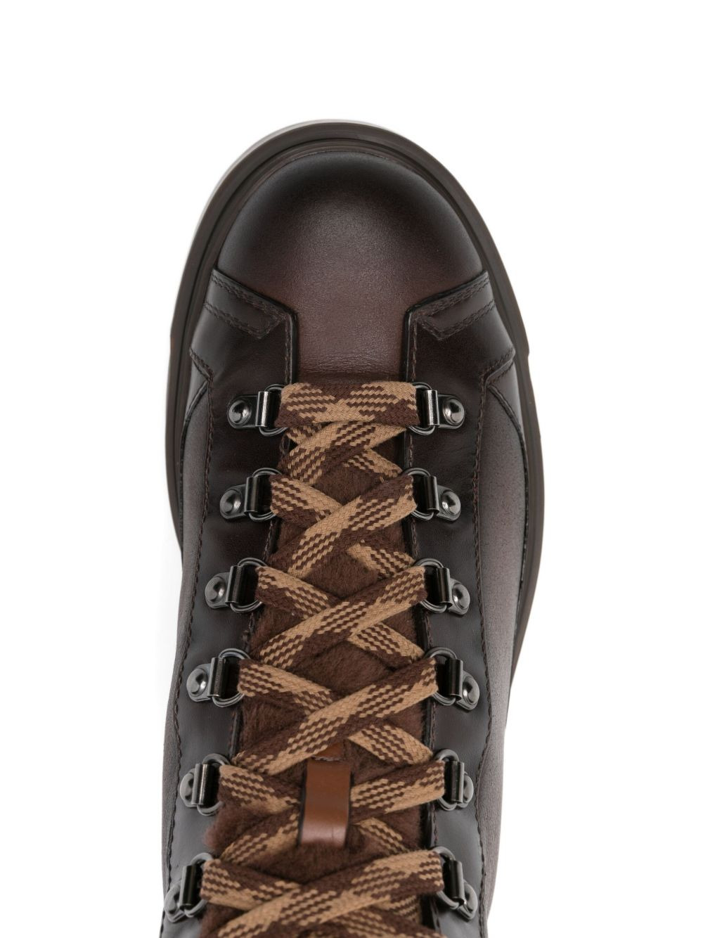 fur-trim desert boots - 4