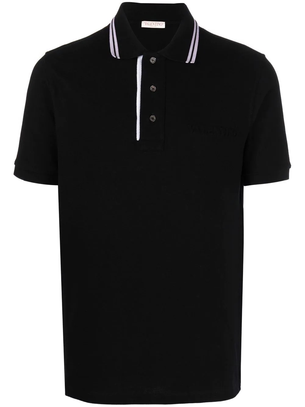 embossed logo polo shirt - 1