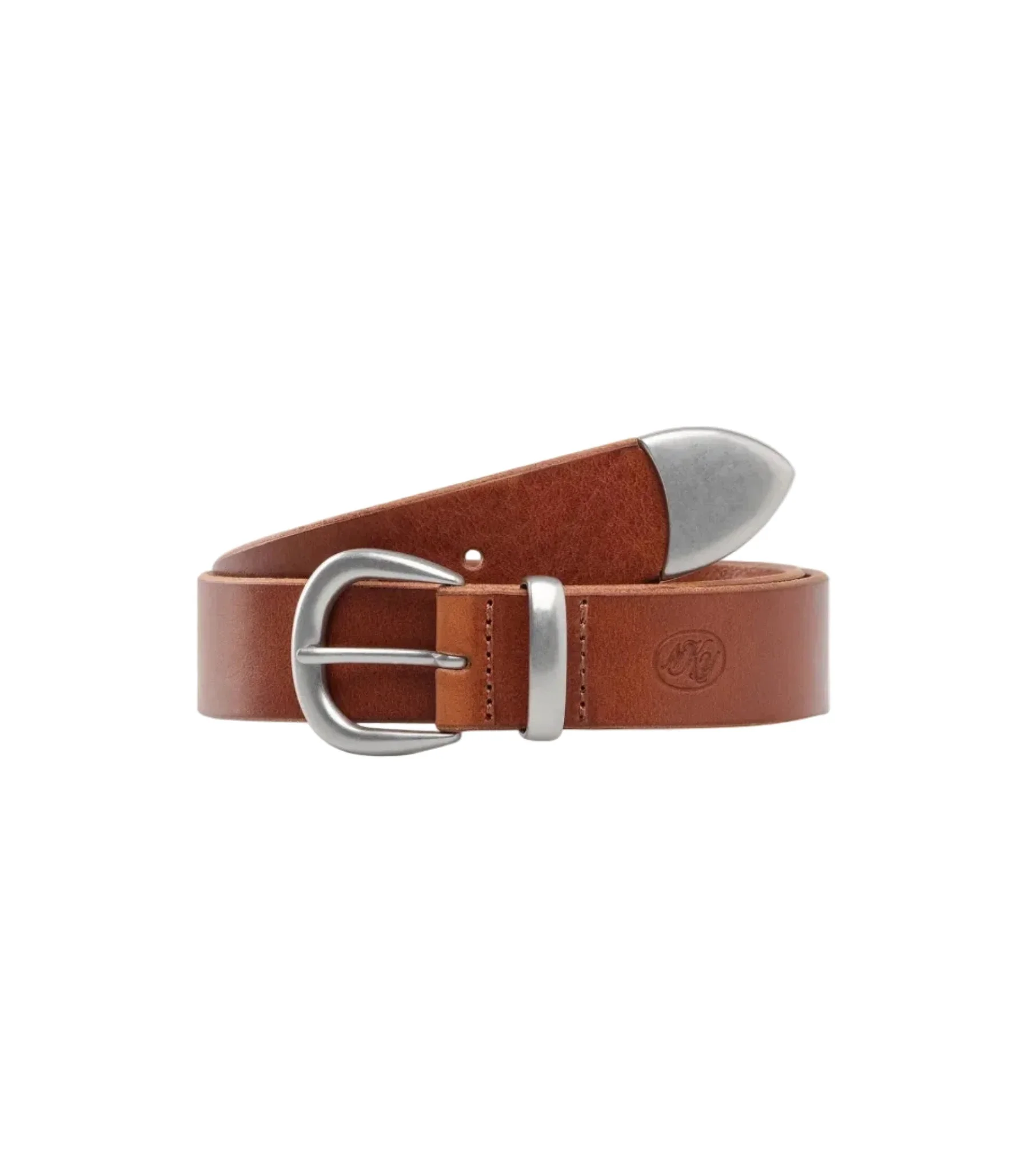 Western Bridle Leather Belt Brown - 1