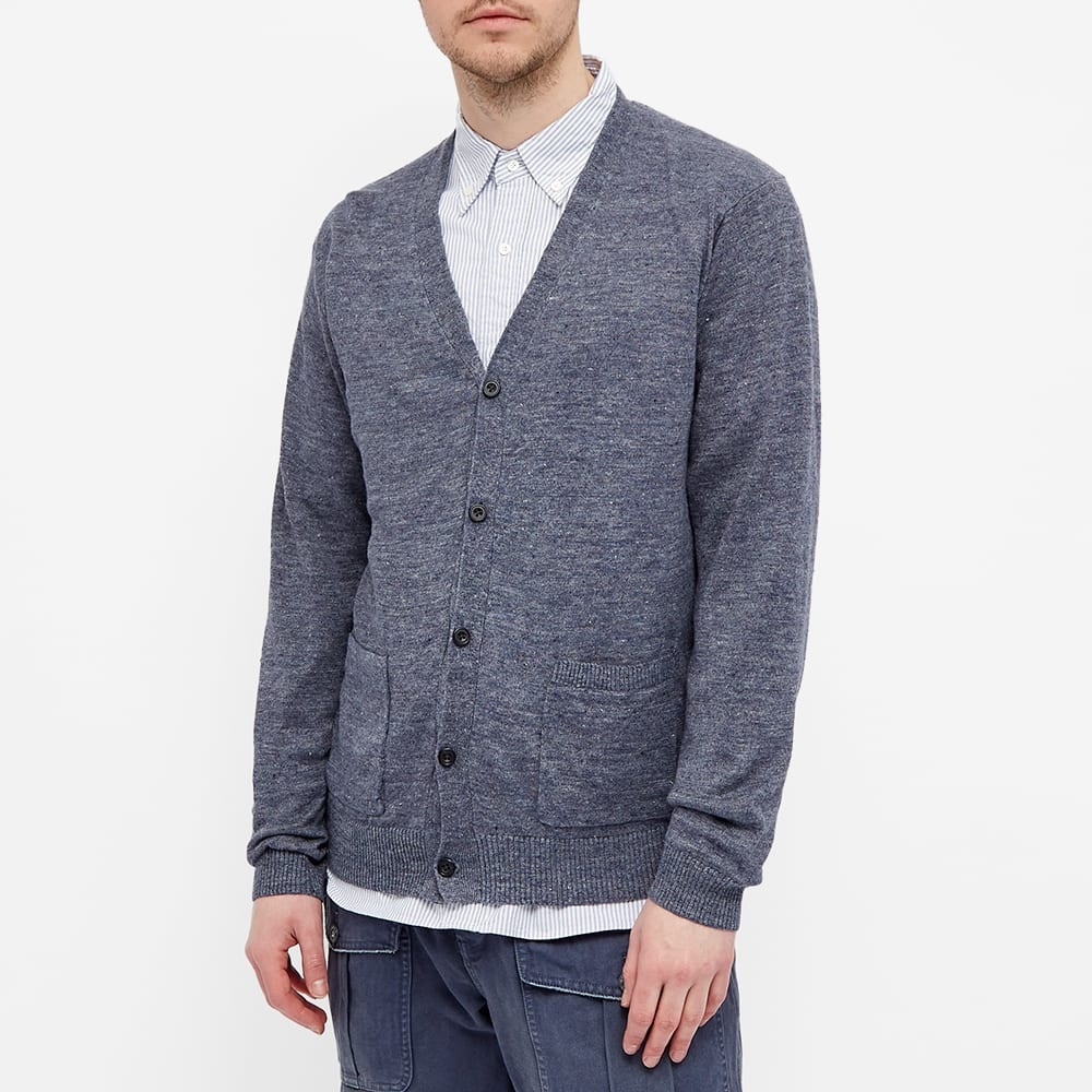 Beams Plus Linen Knitted Cardigan - 4