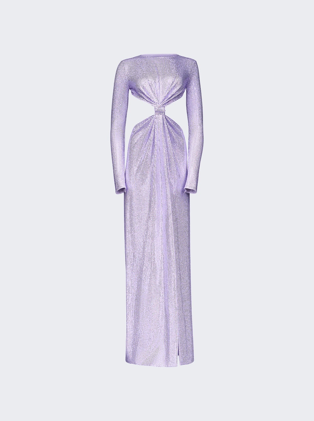 Crystal Embellished Front Knot Gown Lilac - 1