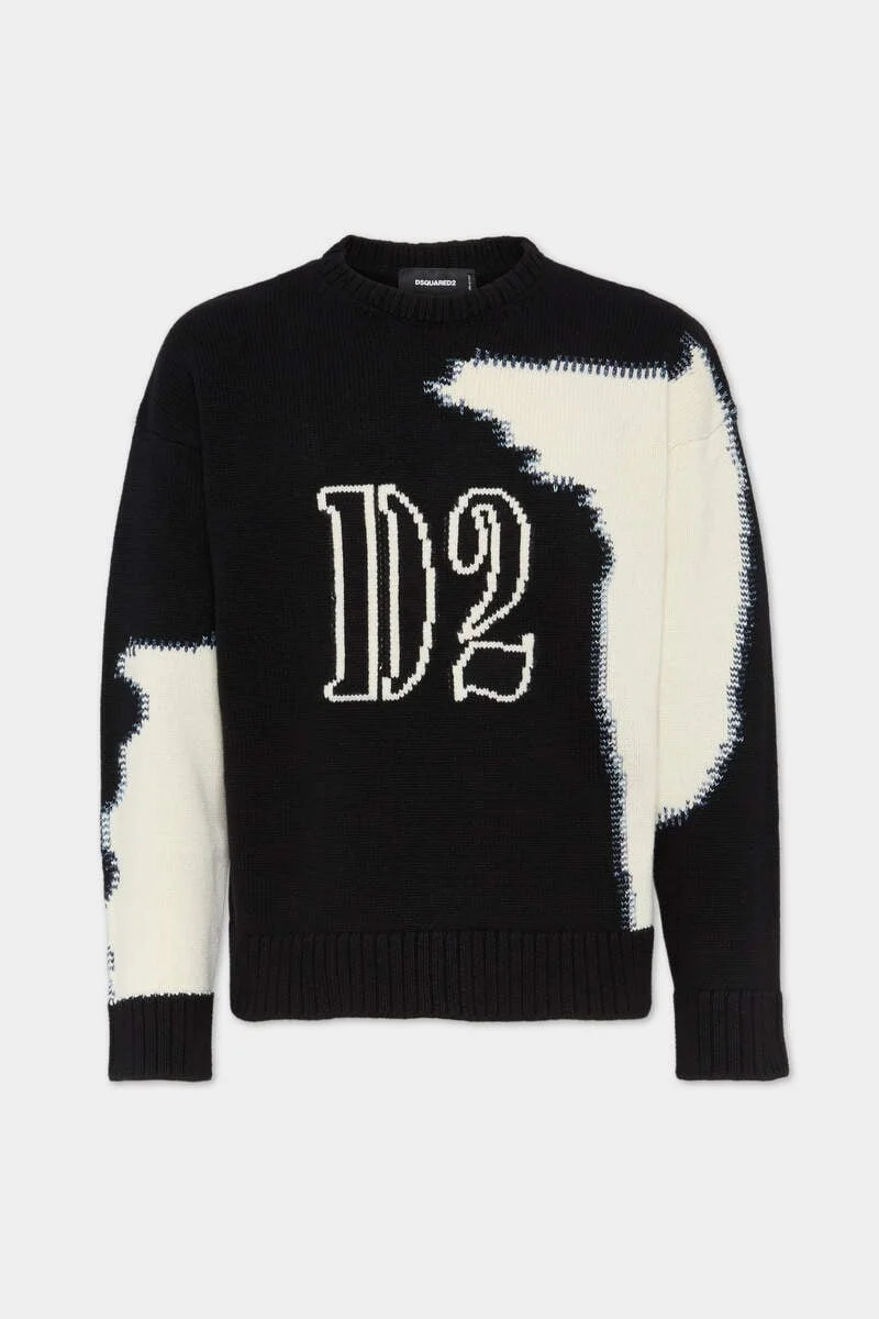 FAKE STITCH D2 KNIT SWEATER - 1