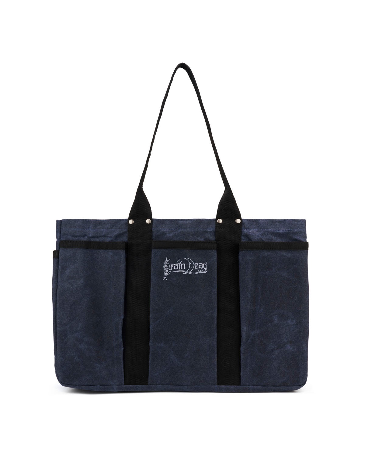 Brain Dead Equipment Waxed Canvas Tennis Tote - Navy - 3