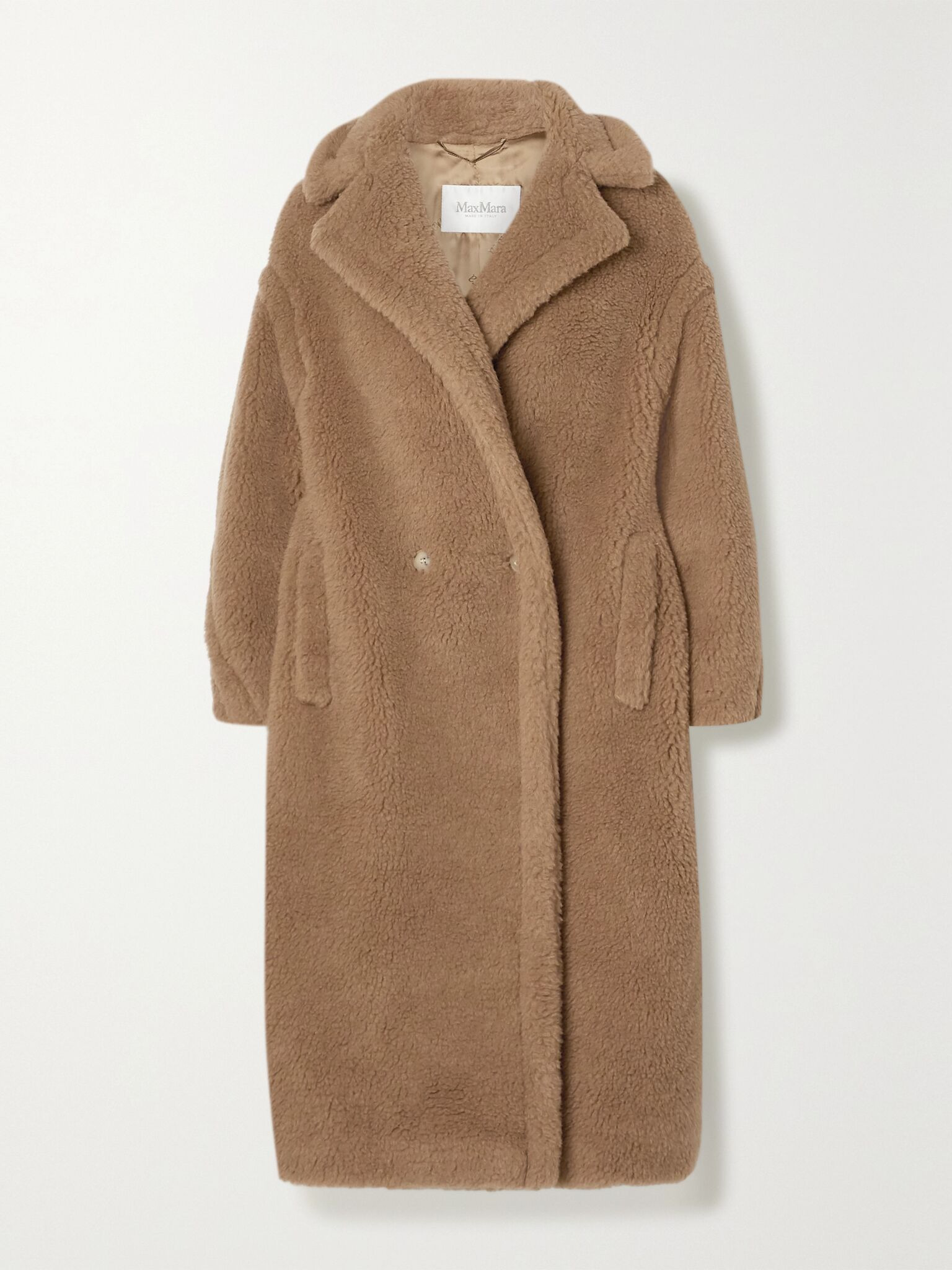 Teddy Bear Icon oversized camel hair and silk-blend coat Camel - 1