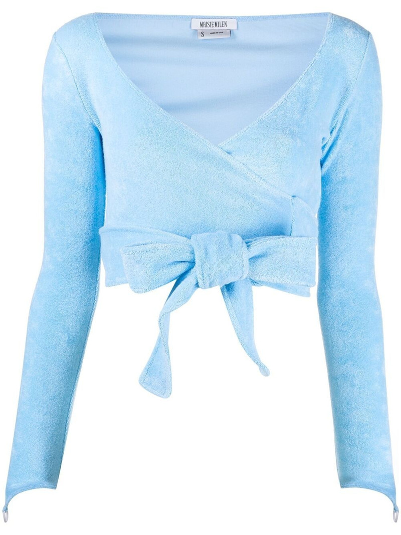 knitted wrap crop top 1