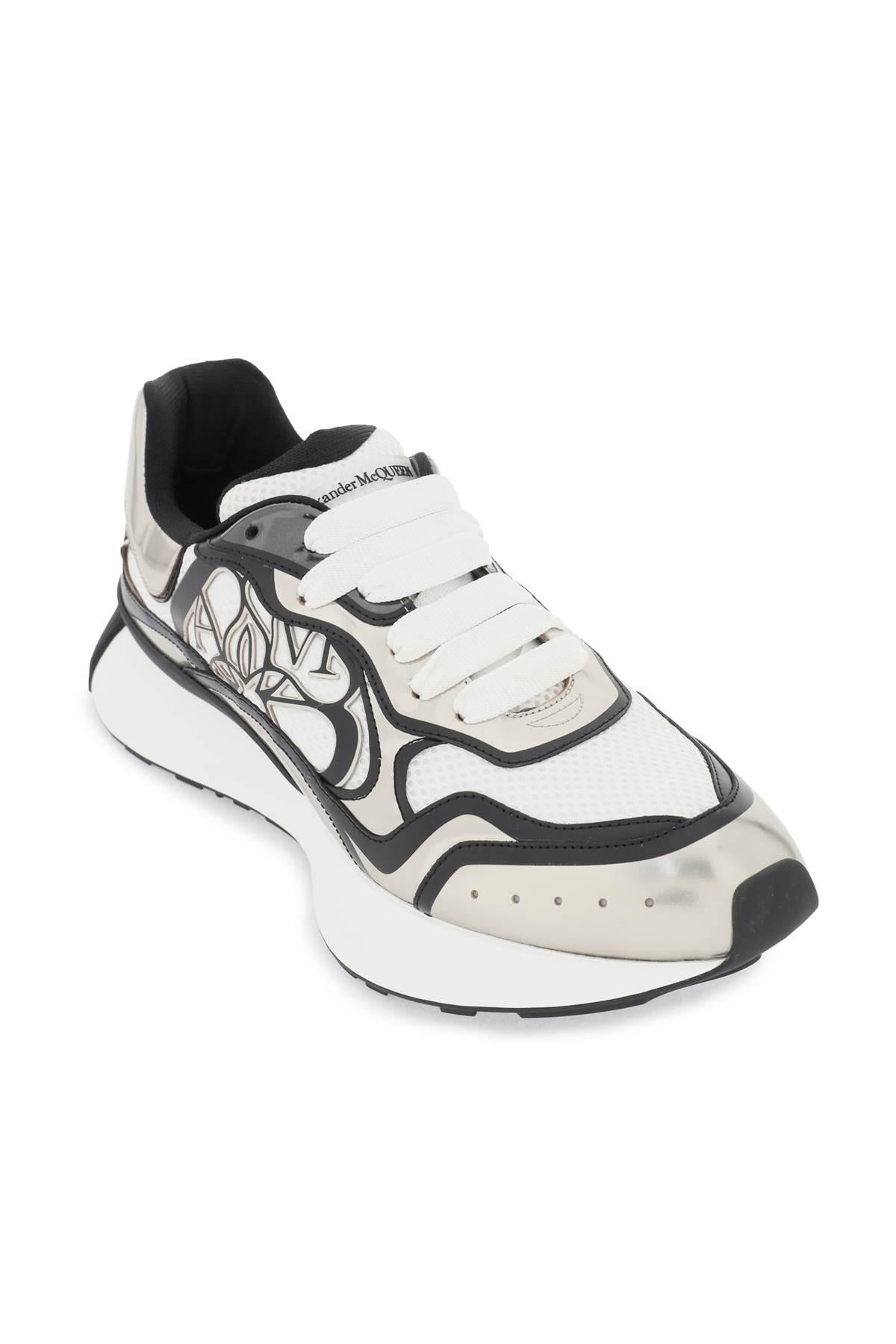 ALEXANDER MCQUEEN - LEATHER SPRINT RUNNER SNEAKERS - 4