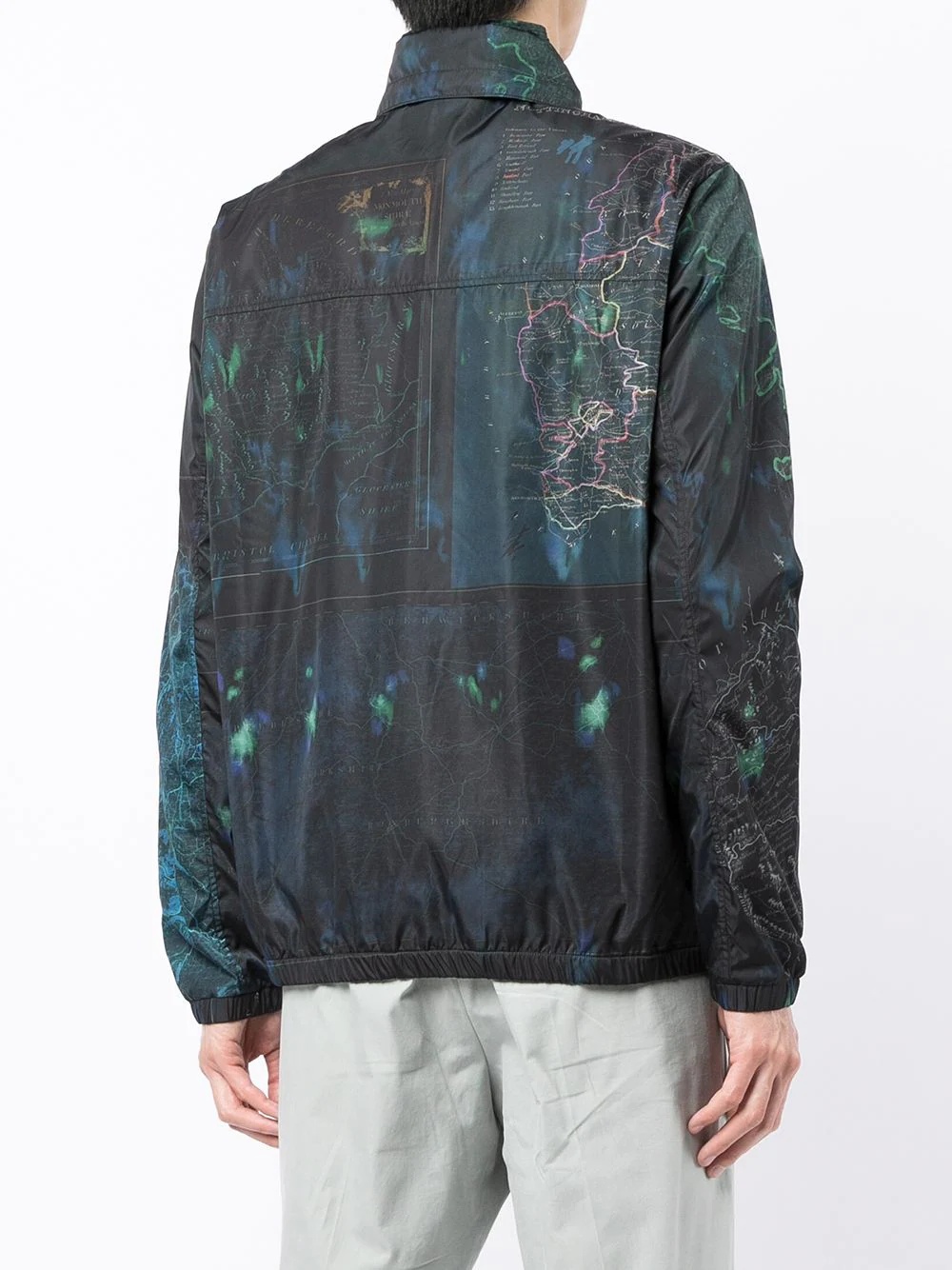 map-print hooded jacket - 4