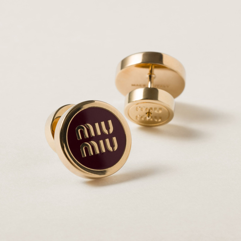 Miu Miu Enameled metal earrings outlook
