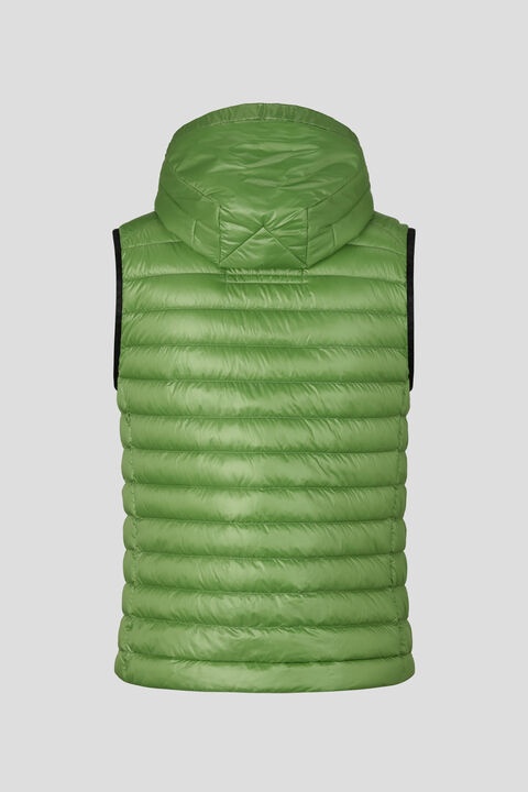 Lonne lightweight down vest in Apple/Green - 3