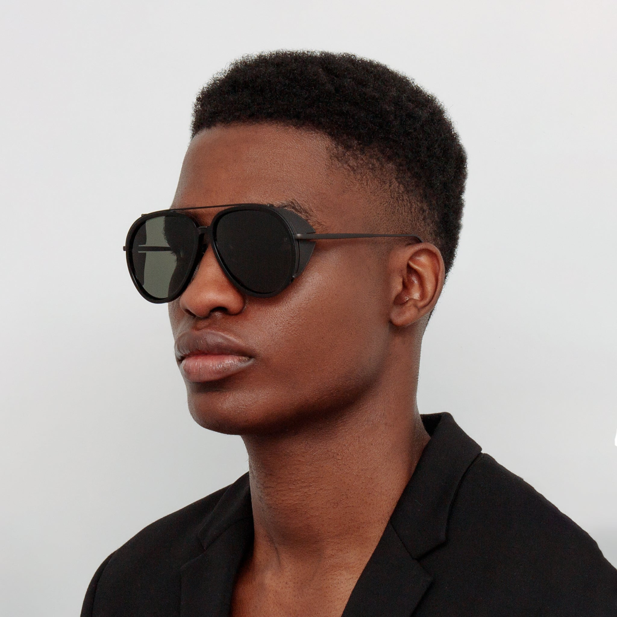 MEN'S MAVERICK AVIATOR SUNGLASSES IN BLACK - 6