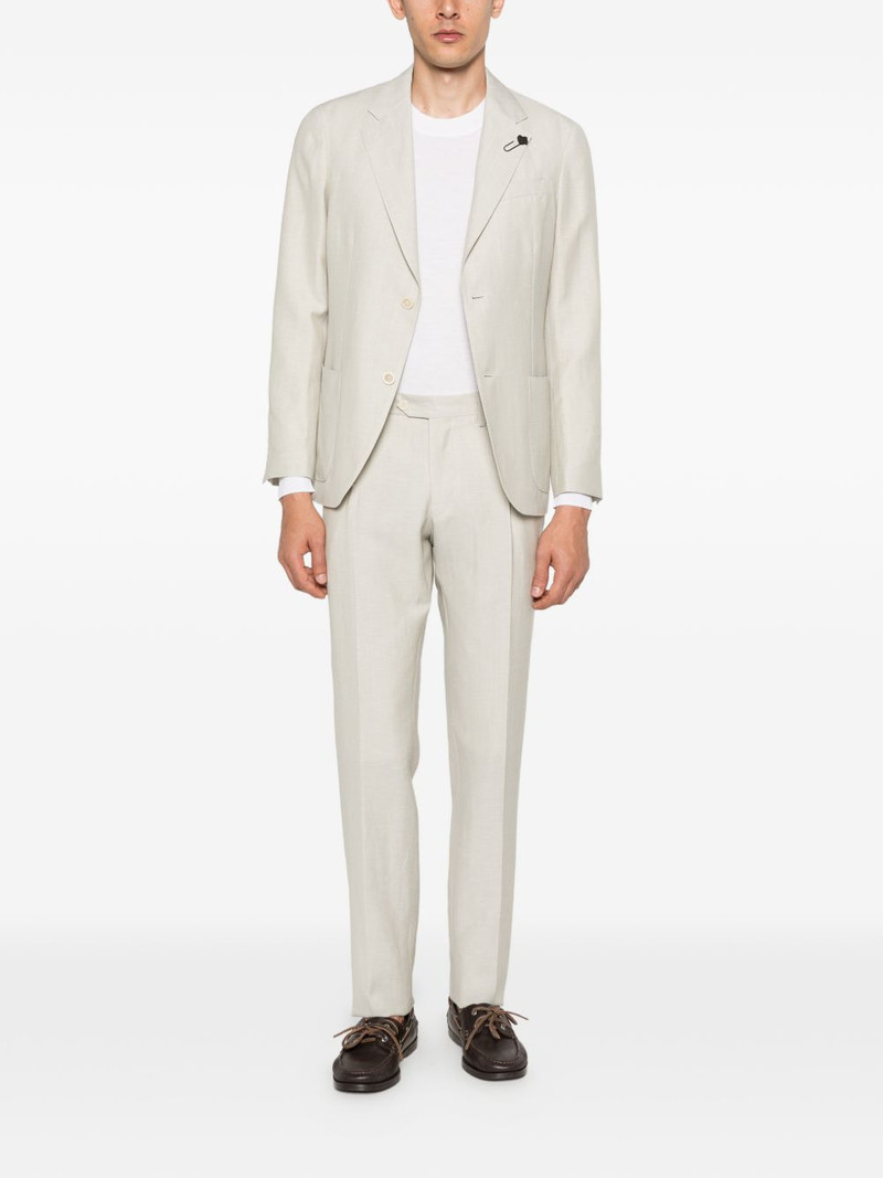 LARDINI notched-lapel single-breasted suit outlook