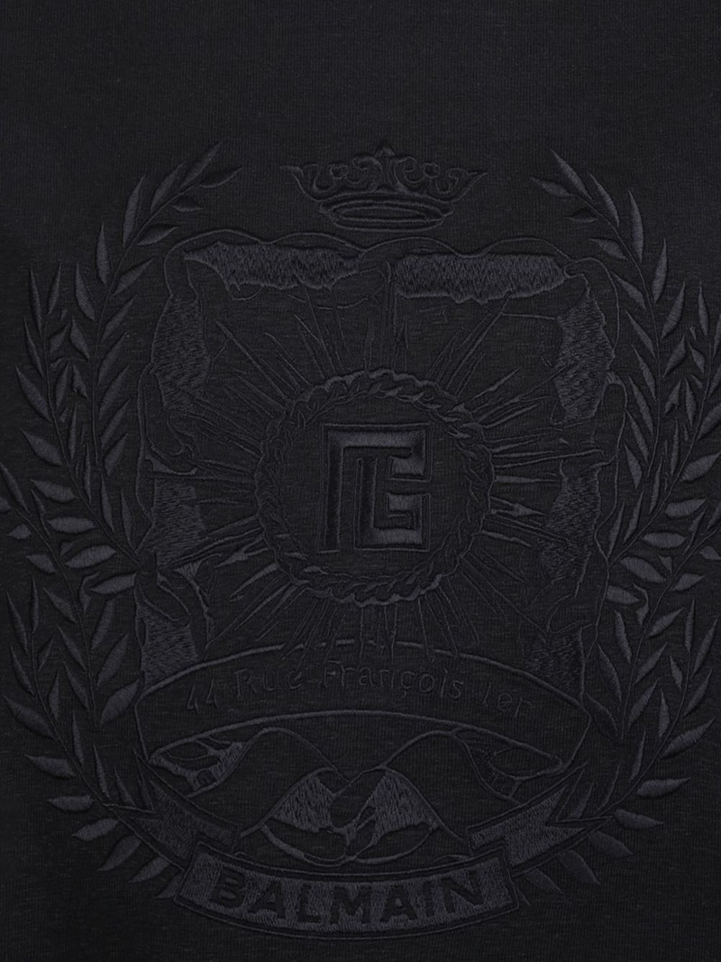 crest embroidered T-shirt 3