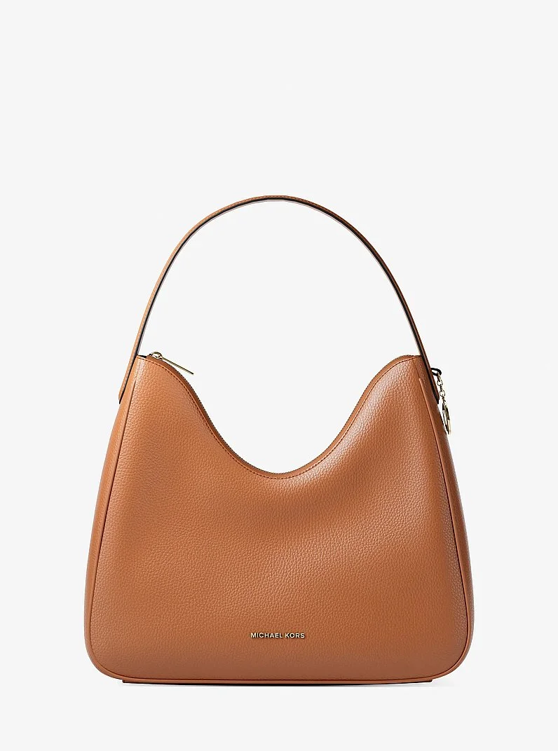 Nayla Medium Pebbled Leather Shoulder Bag - 1