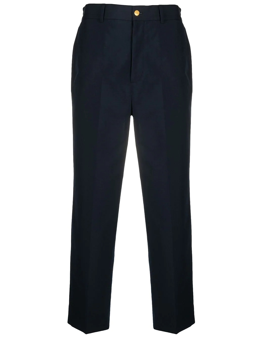 straight leg tailored trousers - 1