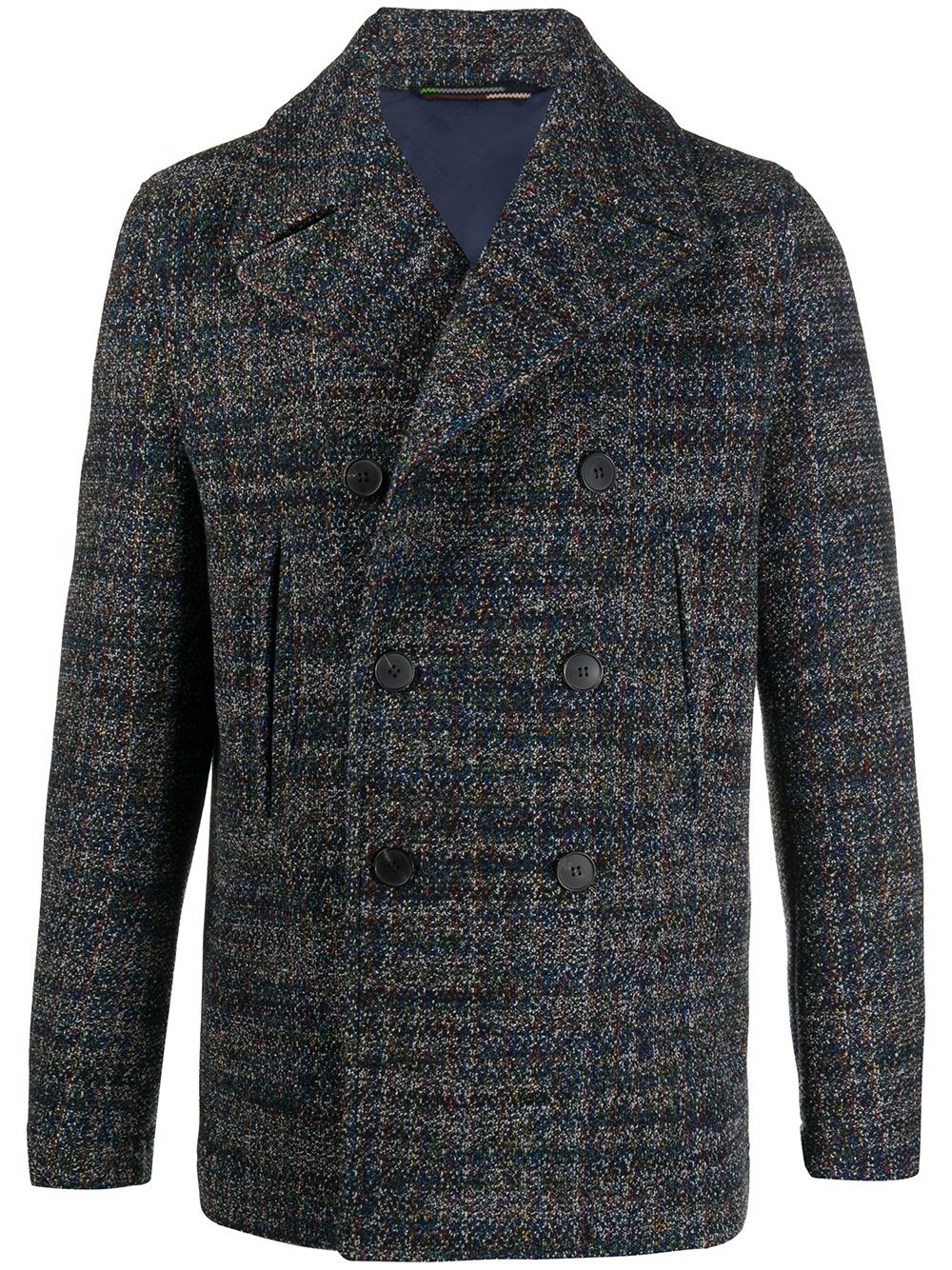 double-breasted wool peacoat - 1