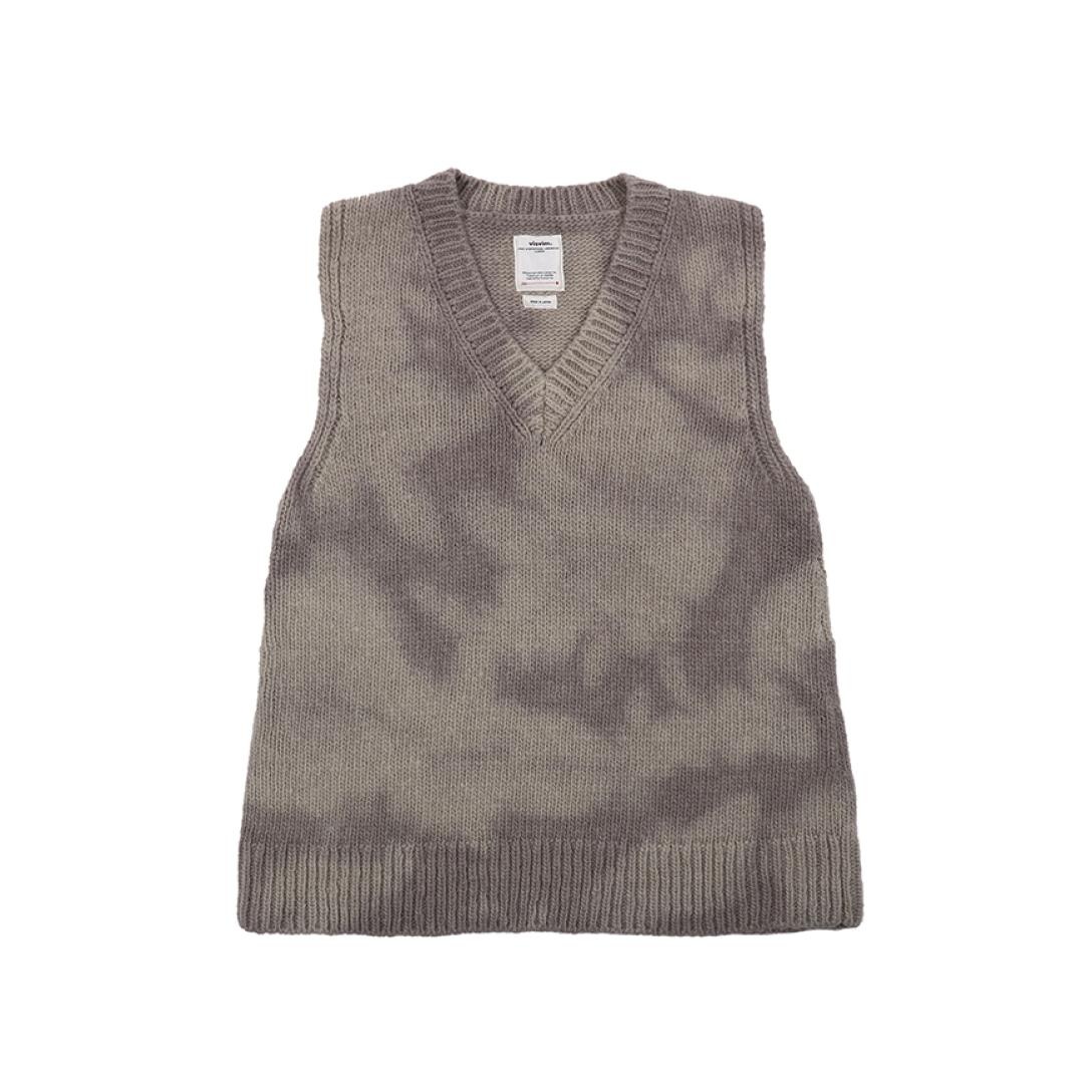 SELMER V-NECK VEST (UNEVEN DYE) GREY - 1