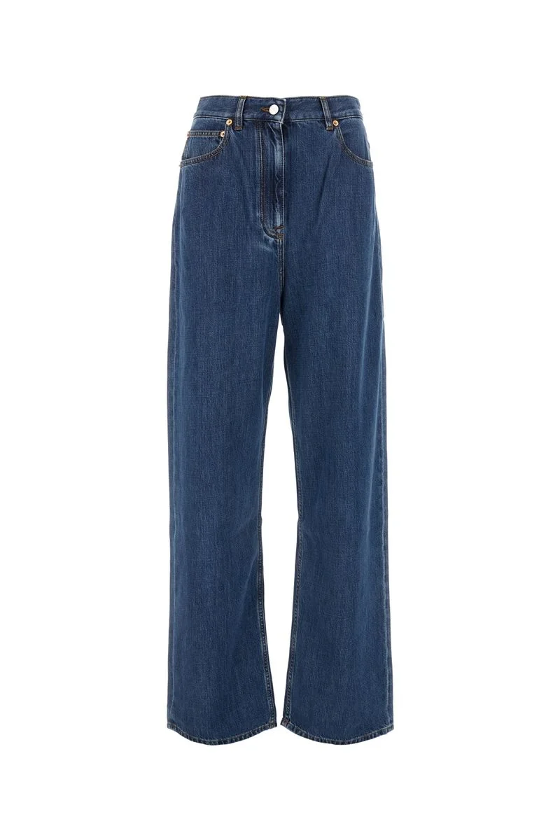 Valentino VALENTINO BLUE COTTON DENIM JEANS - 1
