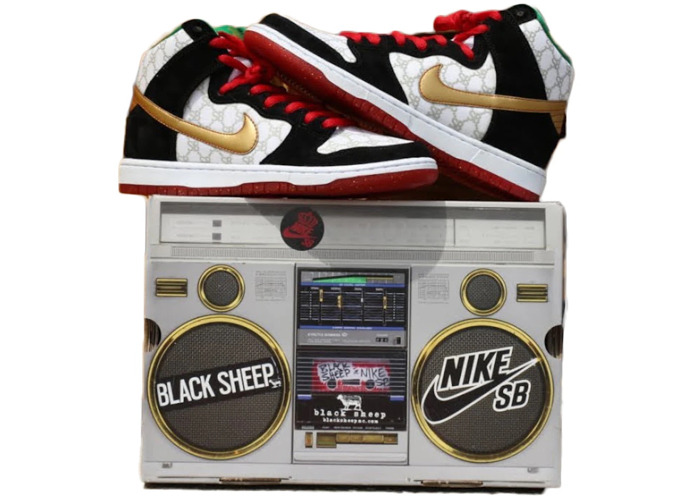 Nike Nike SB Dunk High Black Sheep Paid In Full Special Box REVERSIBLE