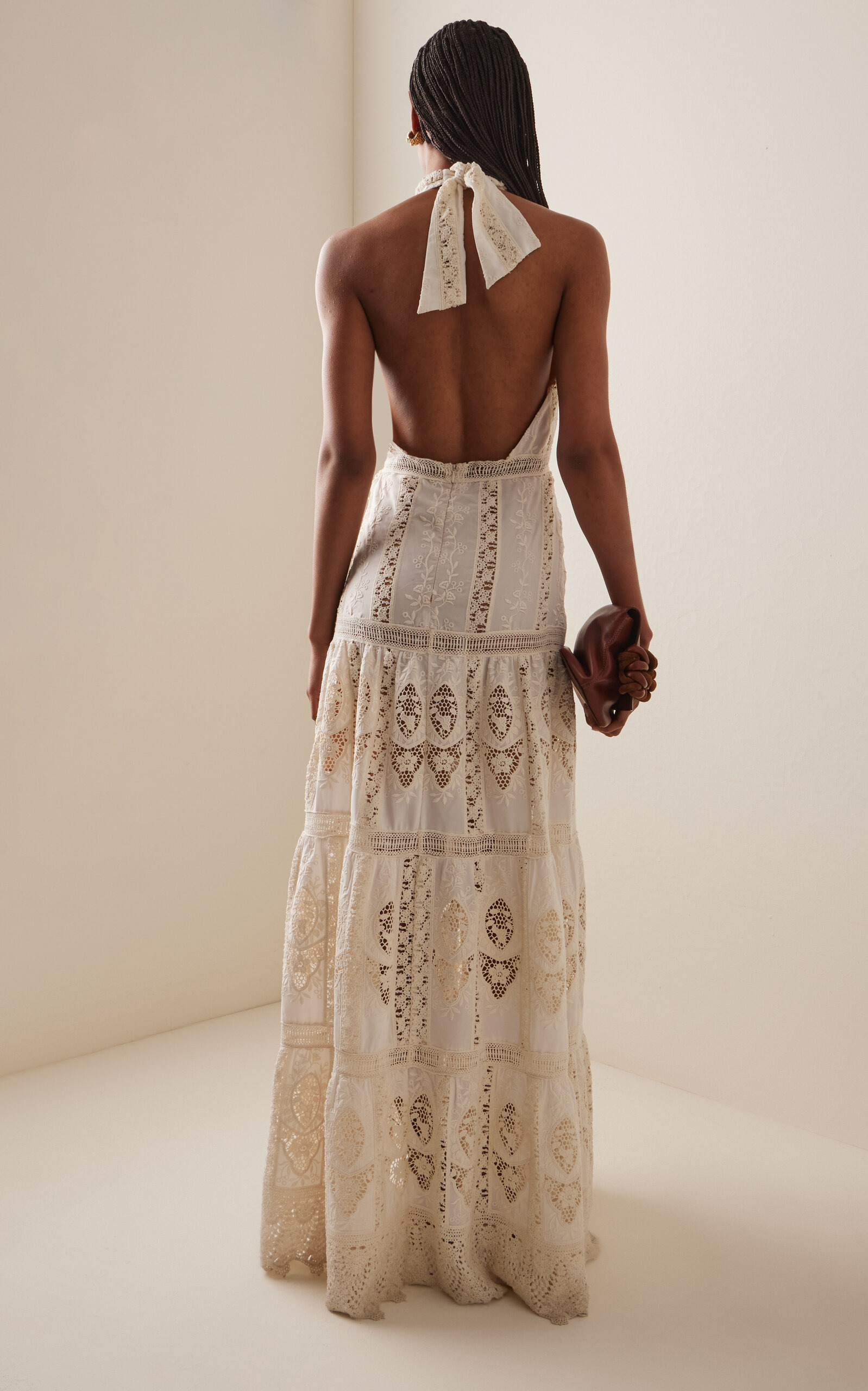 Luz Tropical Maxi Dress ivory - 4