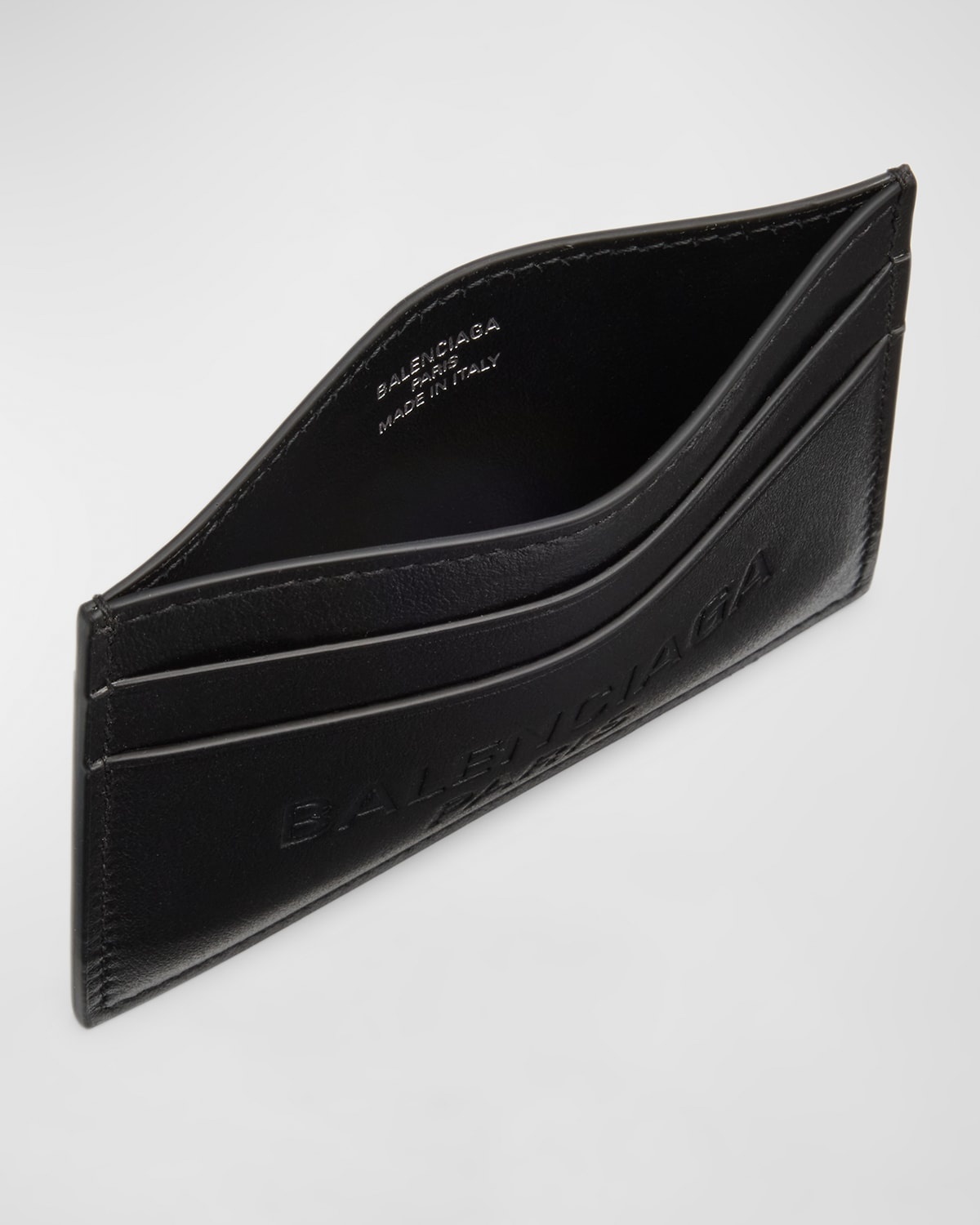 Men's Duty Free Embossed Logo Leather Card Holder - 4