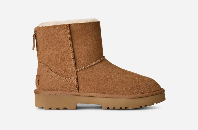 ® Women's Marais Zip Up Sheepskin Classic Boots in Chestnut 1