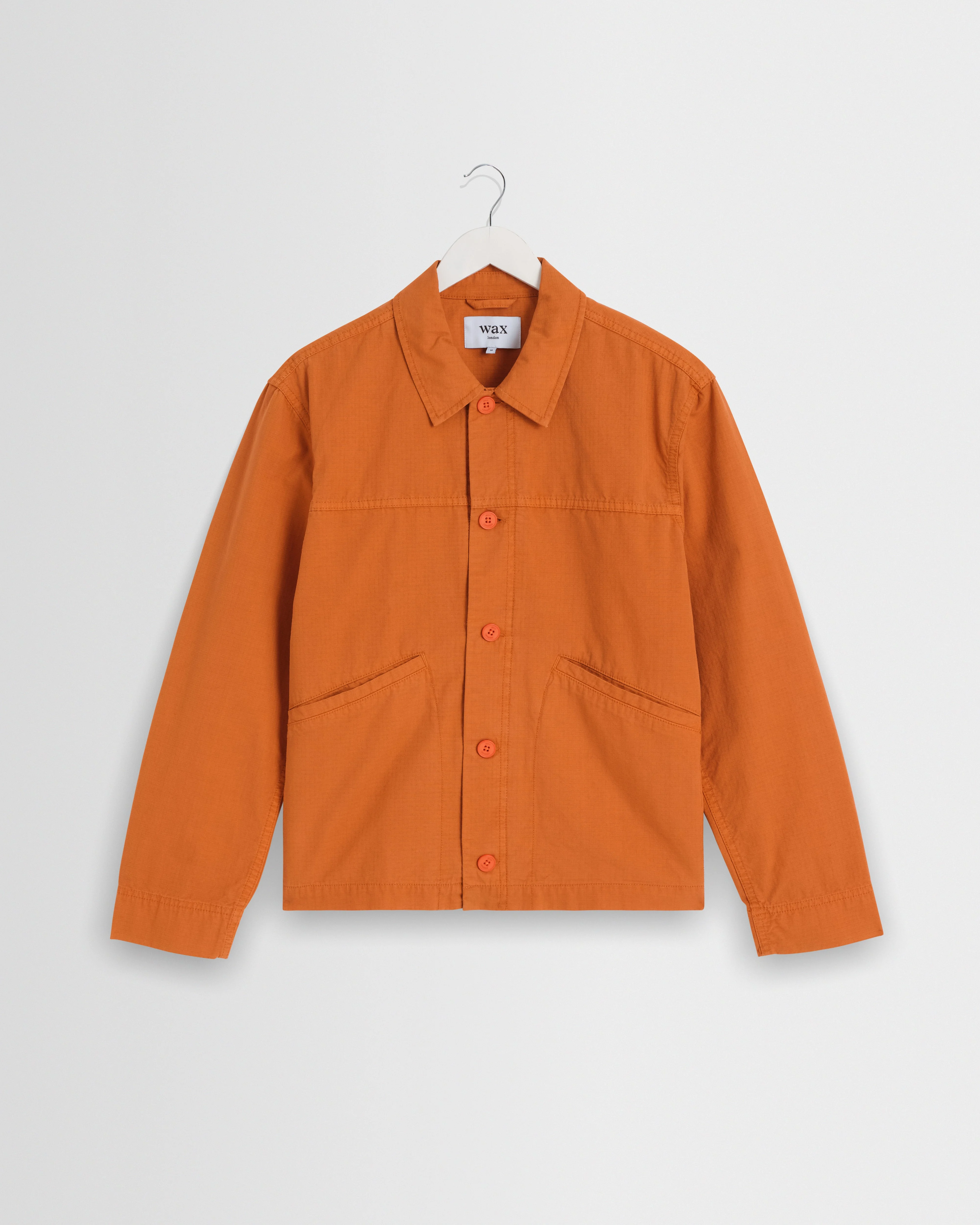 Barton - Orange Organic Cotton Ripstop Jacket - 1