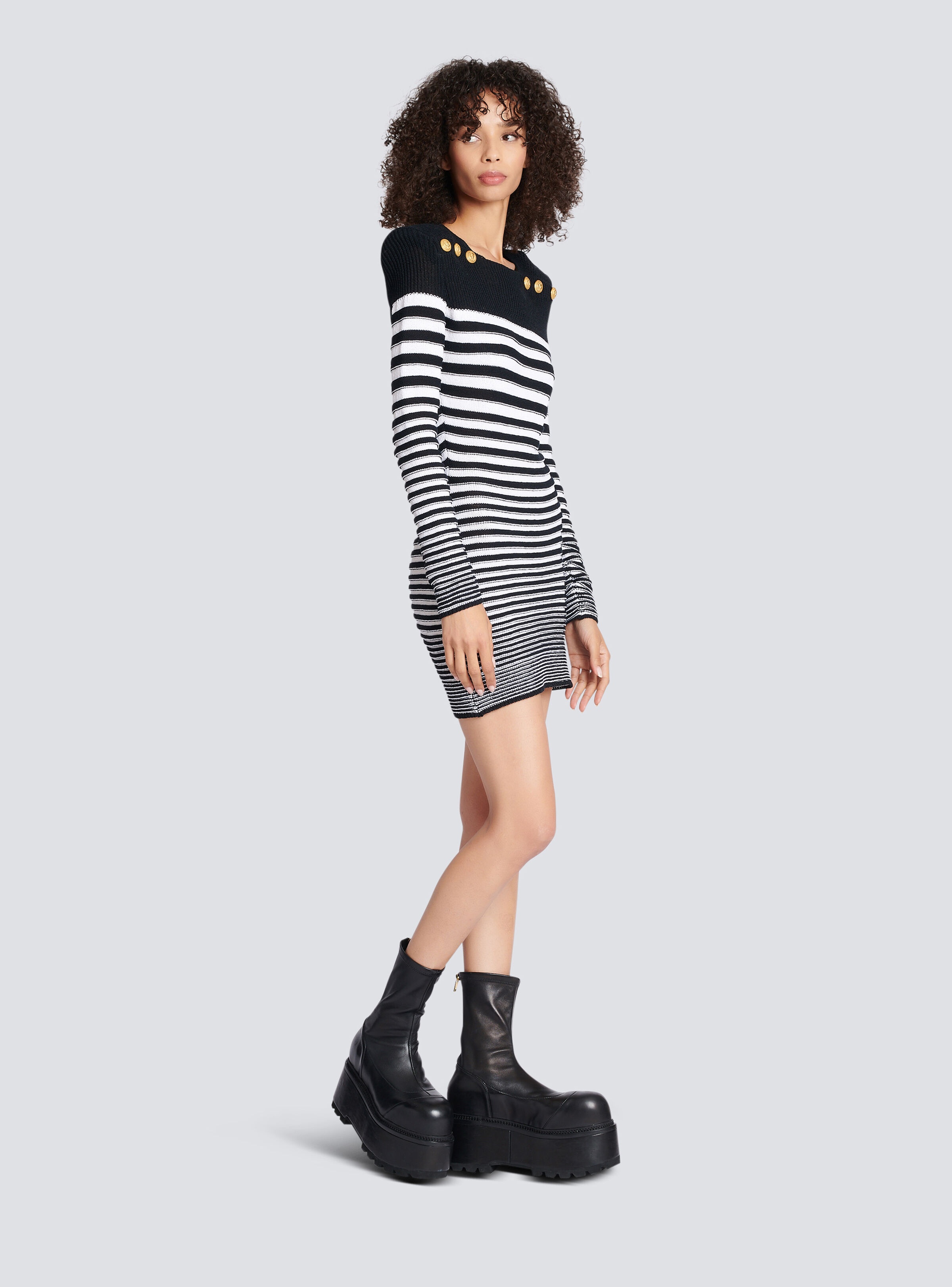 Sailor style knit dress - 3